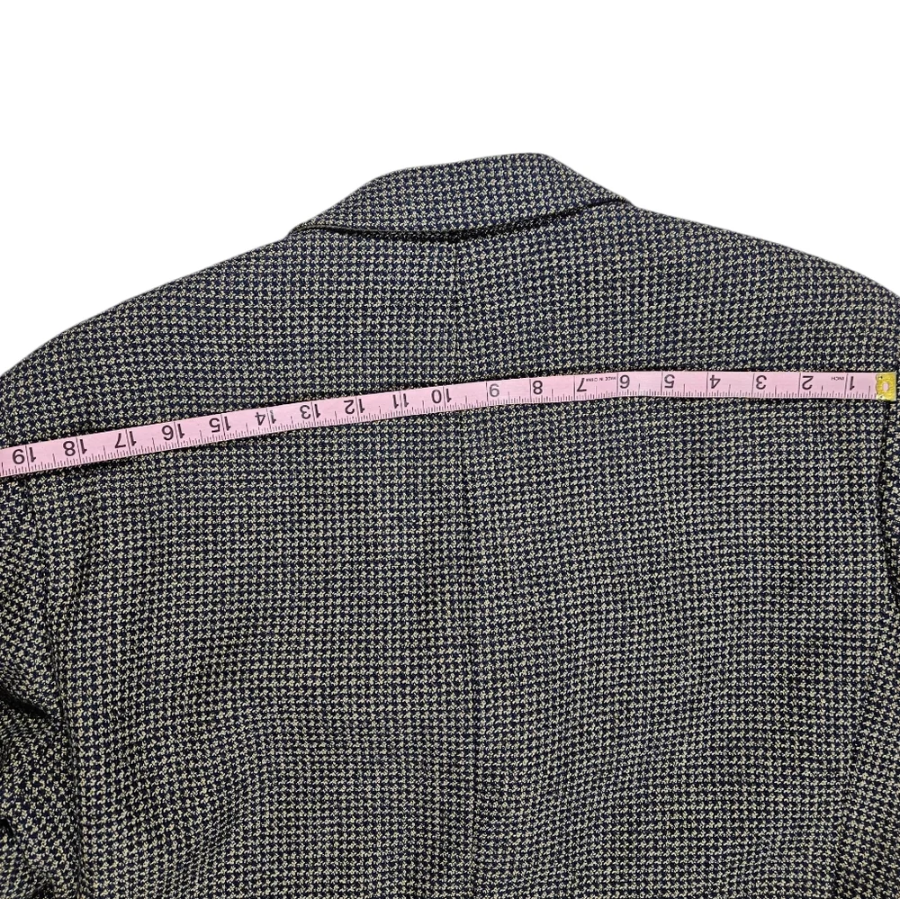 Hugo Boss Houndstooth Plaid Einstein Blazer Sport Coat Size 40R Lambswool Jacket